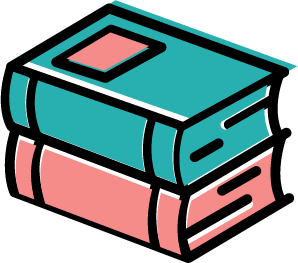 stack of hardcover books